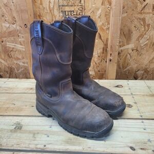 Irish Setter 83906 Work Boots Mens Size 10 D Steel Toe Vibram Sole Redwings